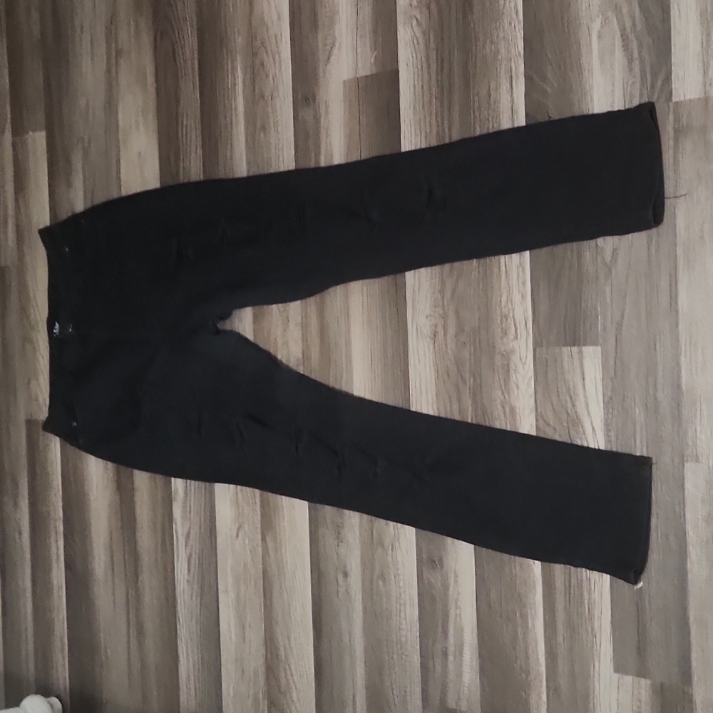 Bob Jeans Black Distressed Jeans Size 15/16 Inseam 30'